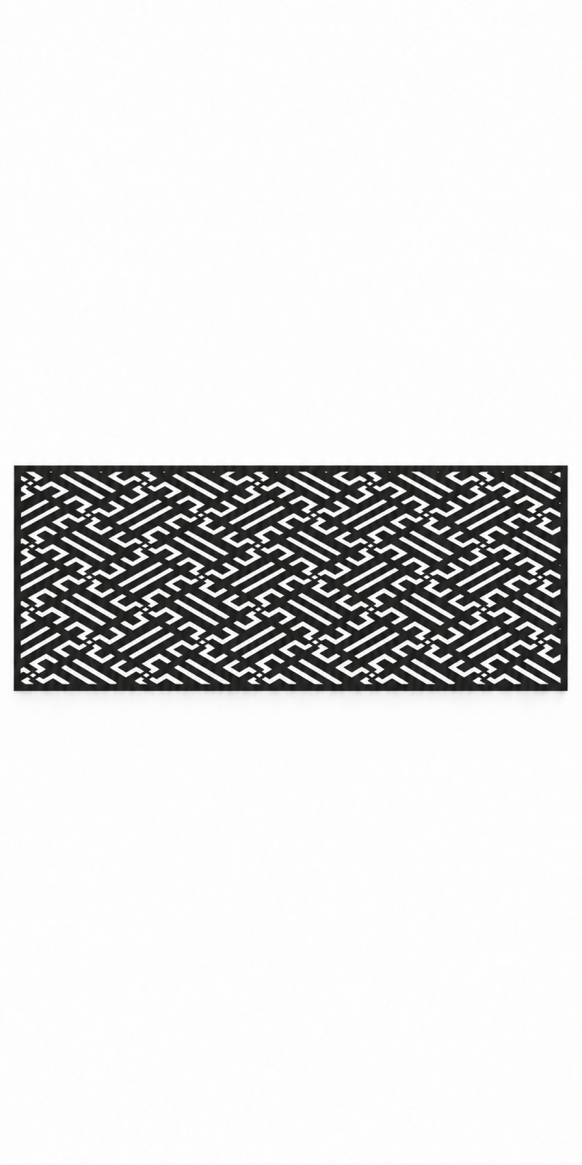 Design 354 Dense Maze Border Laser Cut Metal Privacy Screen Panel front main view