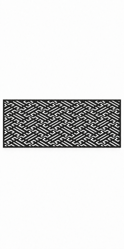 Design 354 Dense Maze Border Laser Cut Metal Privacy Screen Panel front main view