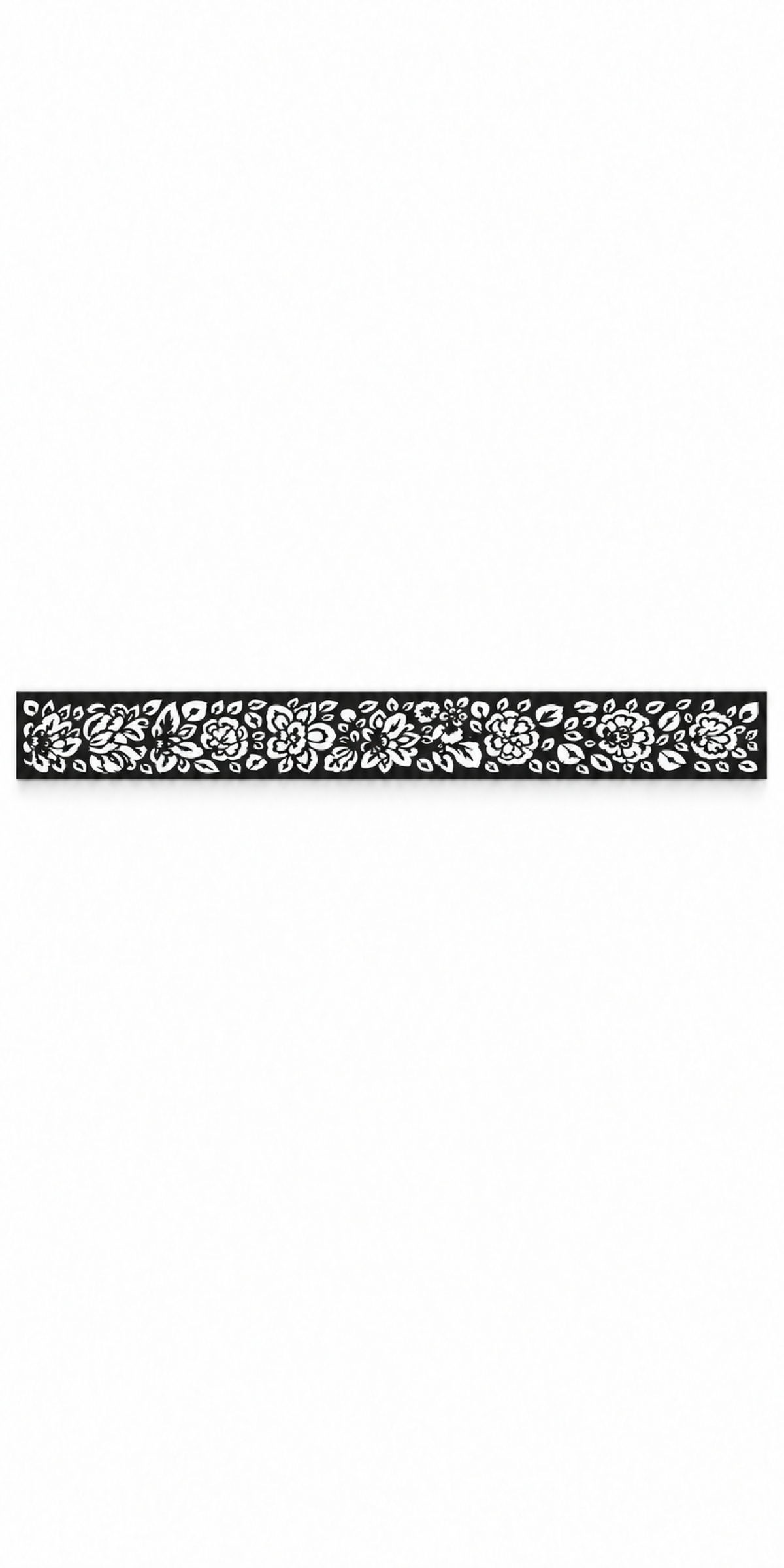 Design 358 Mini Blossom Border Laser Cut Metal Privacy Screen Panel front main view
