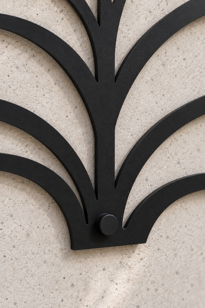 Design 364 Willow Grass Silhouette Laser Cut Metal Privacy Screen Panel close-up detail view
