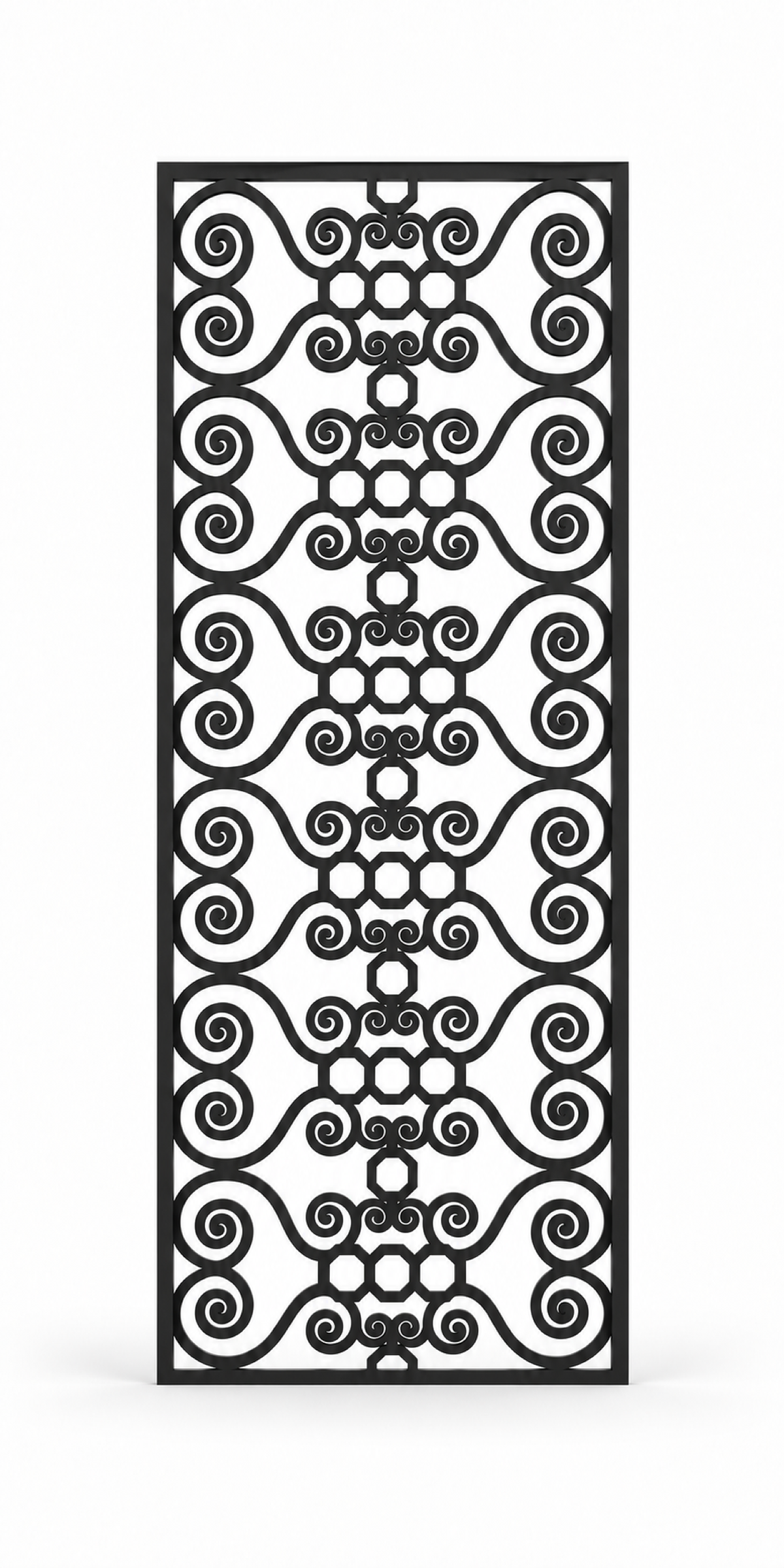 Design 387 Beaded Cloud Column Laser Cut Metal Privacy Screen Panel front main view