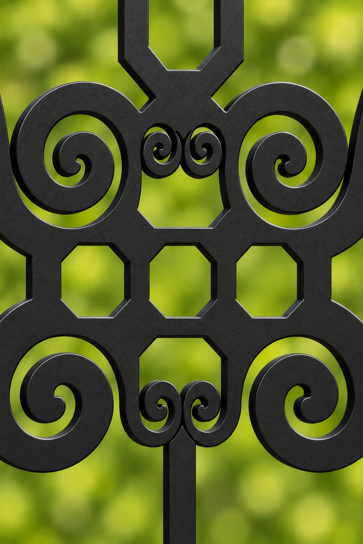 Design 387 Beaded Cloud Column Laser Cut Metal Privacy Screen Panel close-up detail view