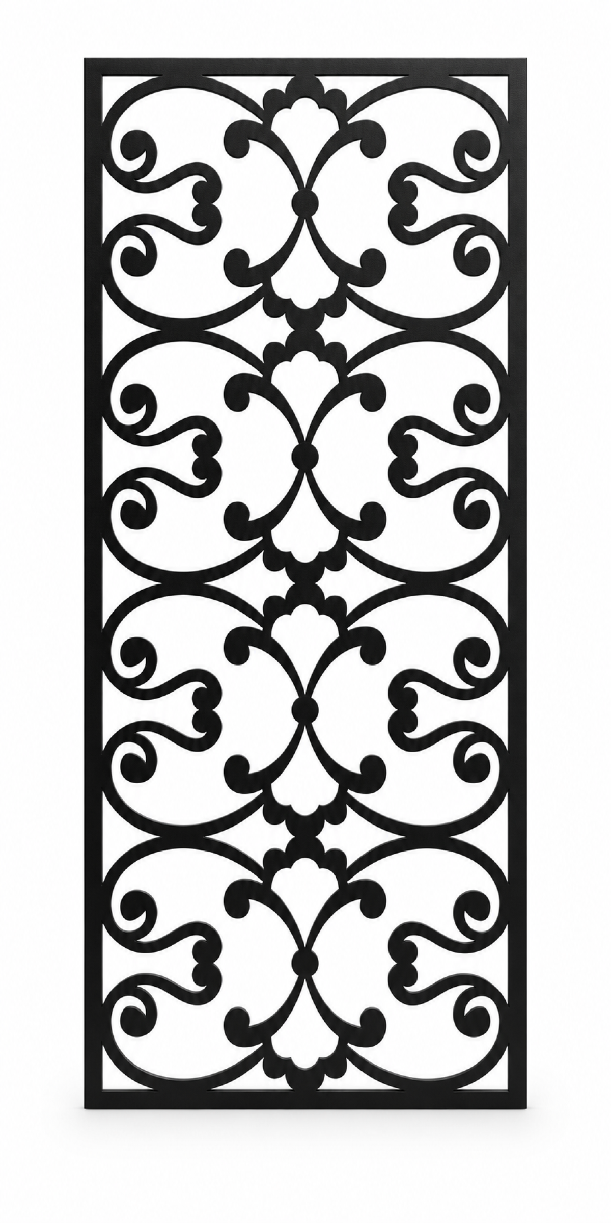 Design 398 Bell Fleur Lattice Laser Cut Metal Privacy Screen Panel front main view