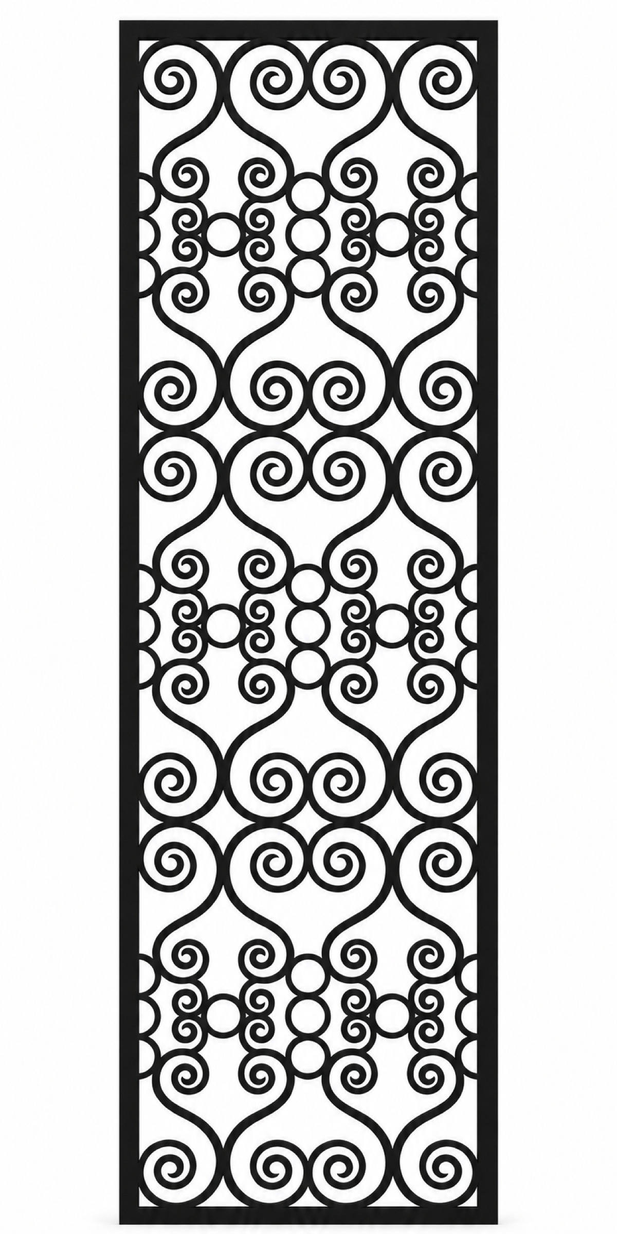 Design 401 Crowned Cloud Column Laser Cut Metal Privacy Screen Panel front main view