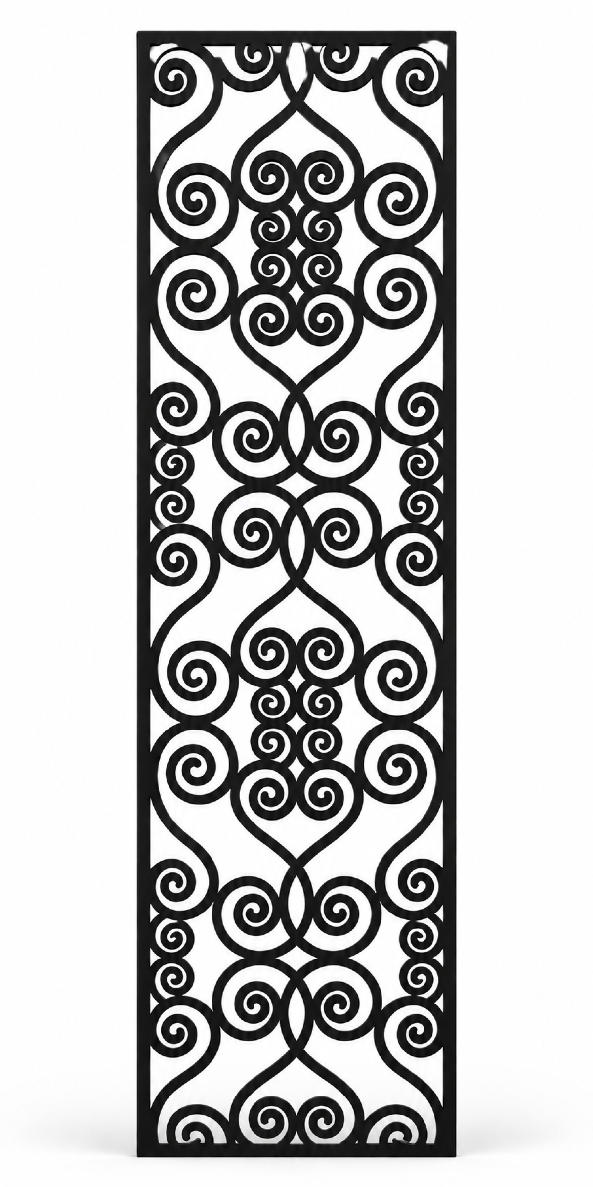 Design 402 Teardrop Cloud Medallions Laser Cut Metal Privacy Screen Panel front main view