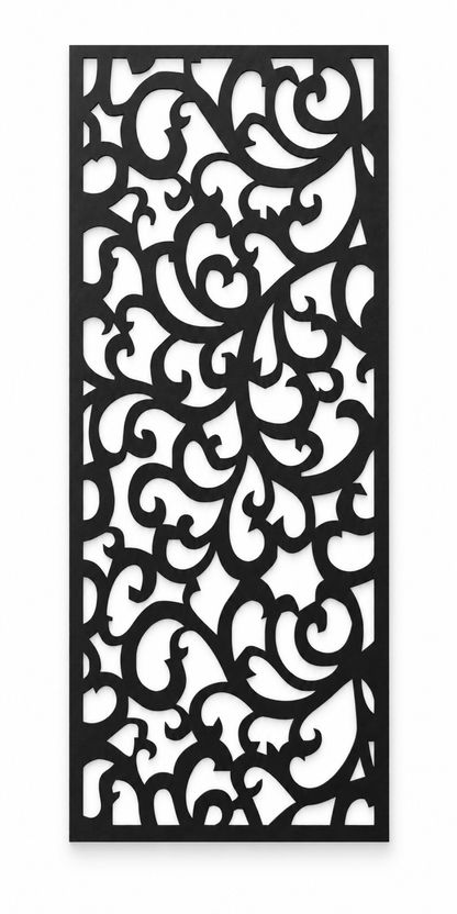 Design 404 Layered Leaf Burst Laser Cut Metal Privacy Screen Panel front main view