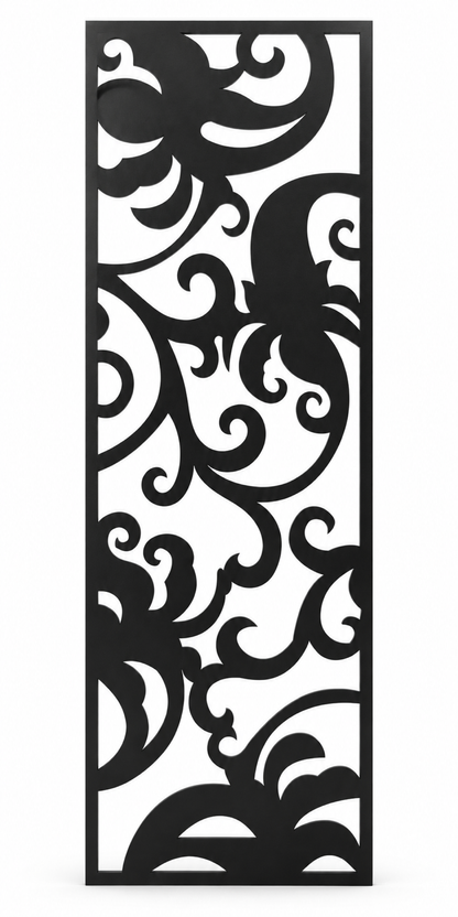 Design 409 Bold Cloud Leaf Laser Cut Metal Privacy Screen Panel front main view