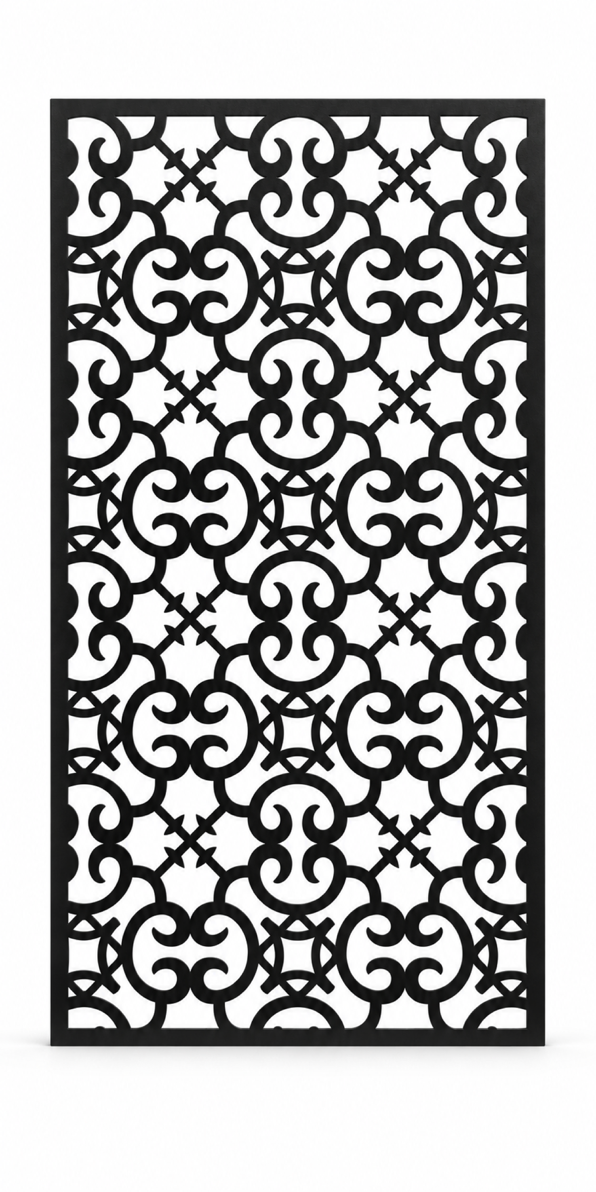 Design 413 Cloud Trellis Grid Laser Cut Metal Privacy Screen Panel front main view