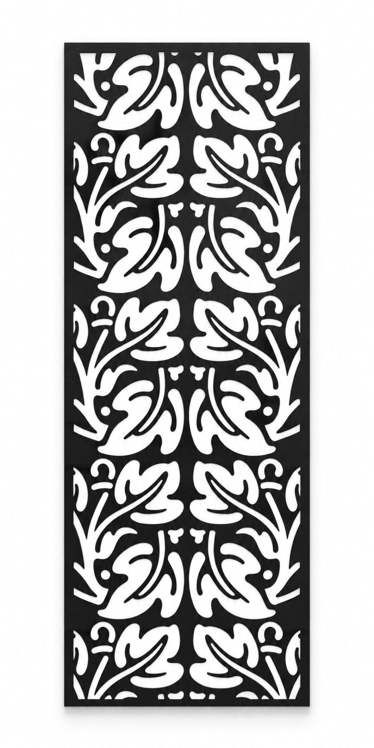 Design 414 Maple Leaf Repeat Laser Cut Metal Privacy Screen Panel front main view