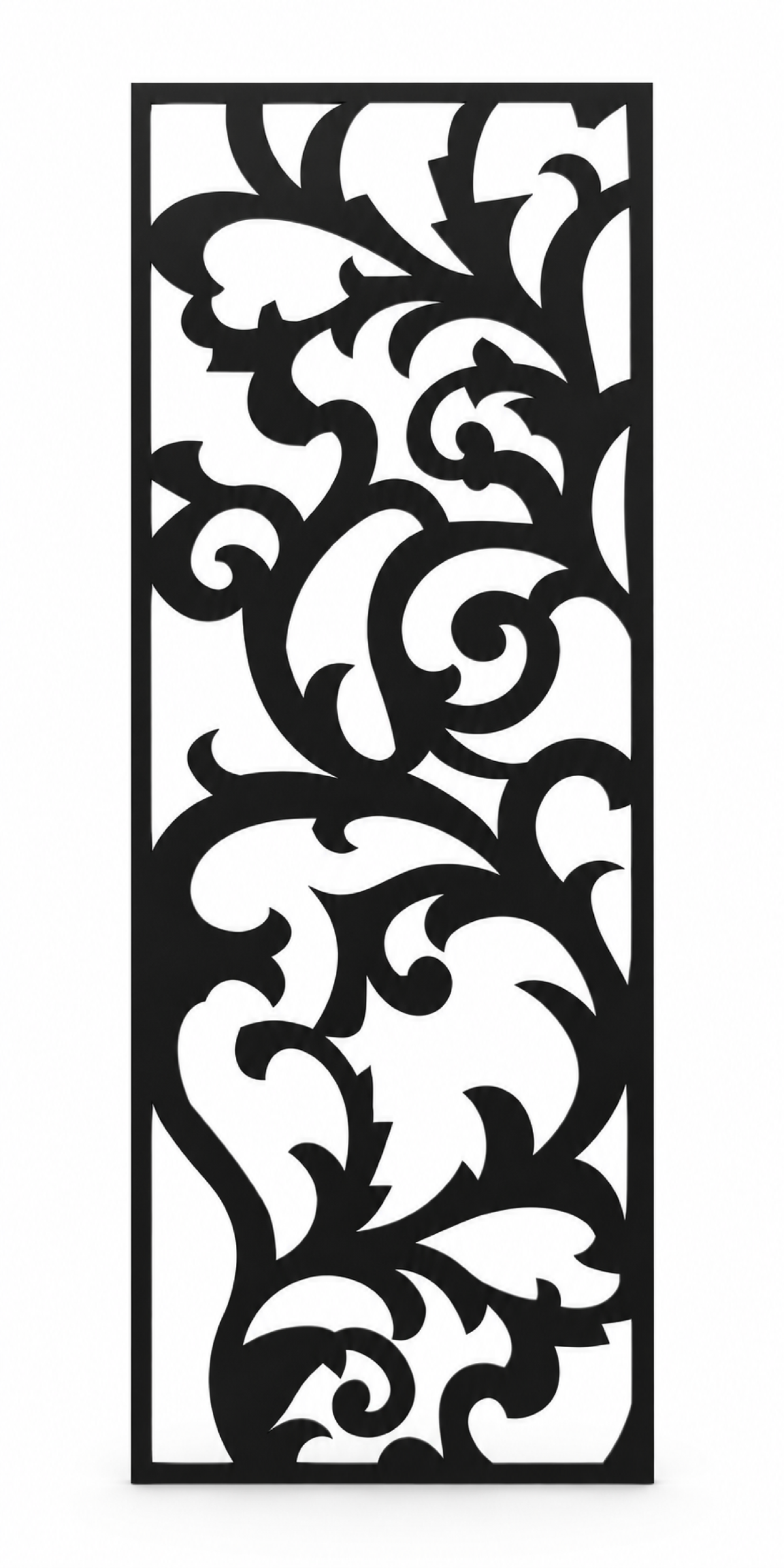 Design 418 Large Acanthus Column Laser Cut Metal Privacy Screen Panel front main view