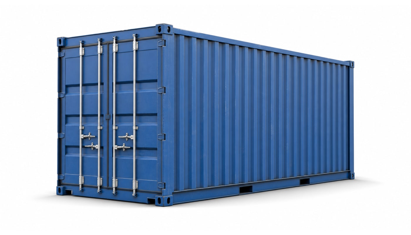 20' Standard Dry container dimensions illustration