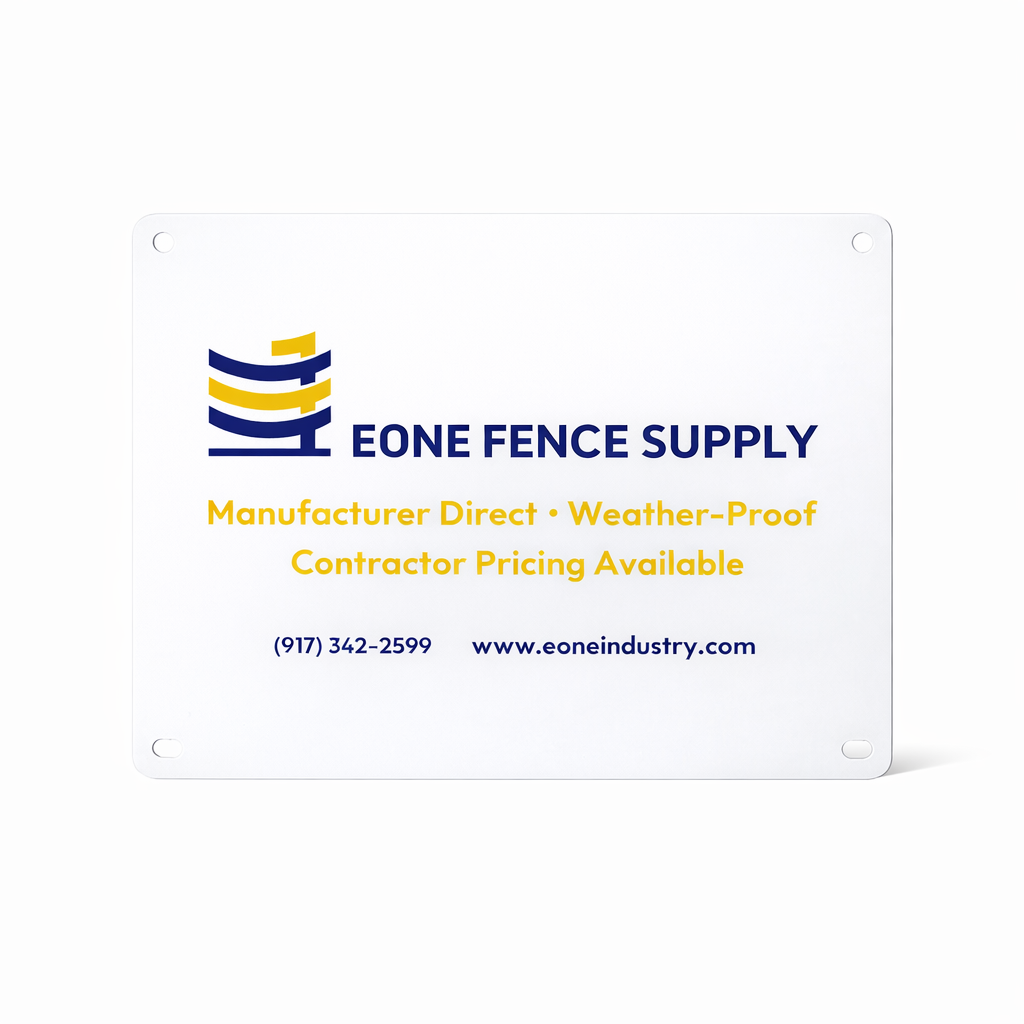 weatherproof fence safety warning sign for chain link fence rental and construction sites