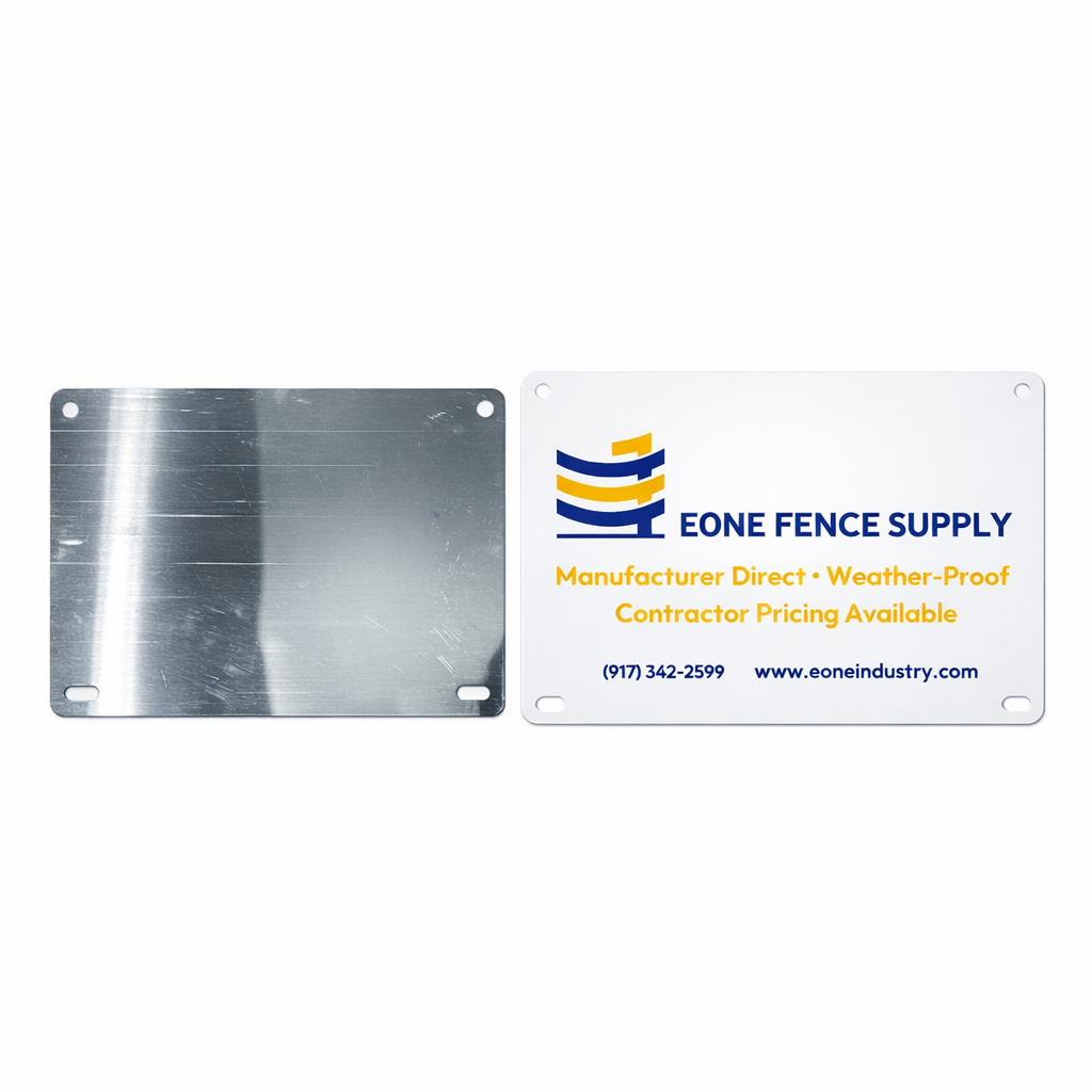 weatherproof fence safety warning sign for chain link fence rental and construction sites