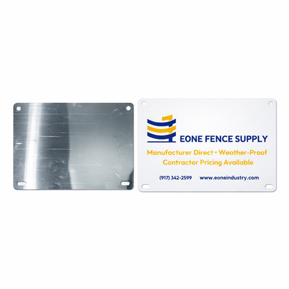 weatherproof fence safety warning sign for chain link fence rental and construction sites