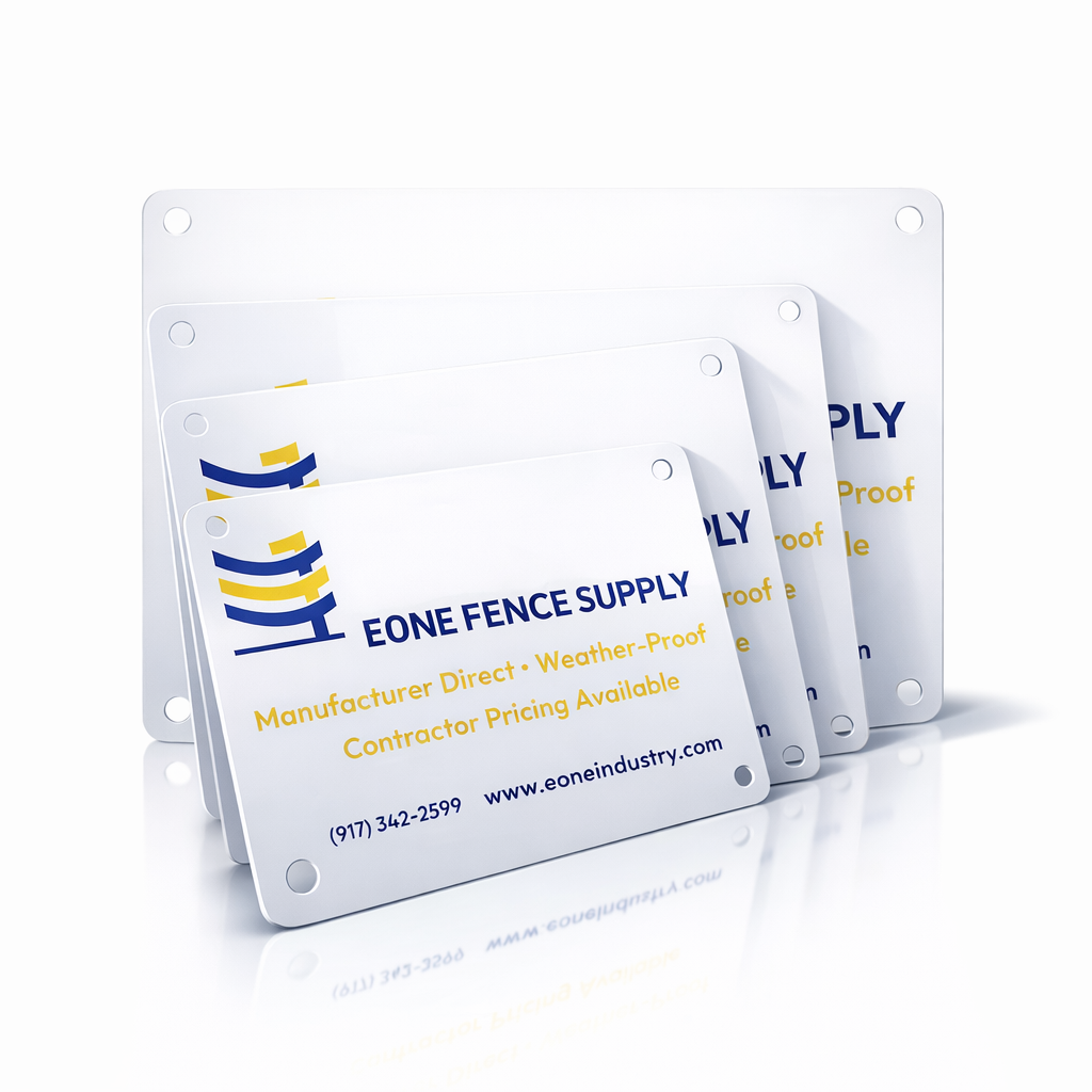 weatherproof fence safety warning sign for chain link fence rental and construction sites