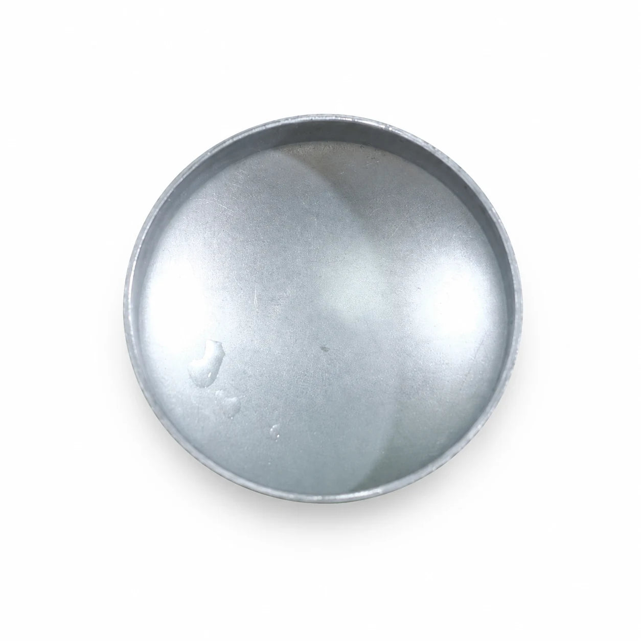 2-1/2 inch flat round pre-galvanized steel fence post cap side profile