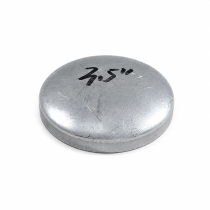 3-1/2 inch flat round pre-galvanized steel fence post cap side profile