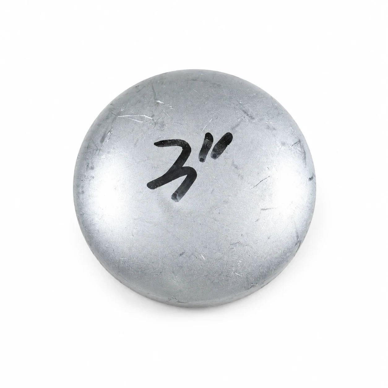 3 inch flat round pre-galvanized steel fence post cap top view