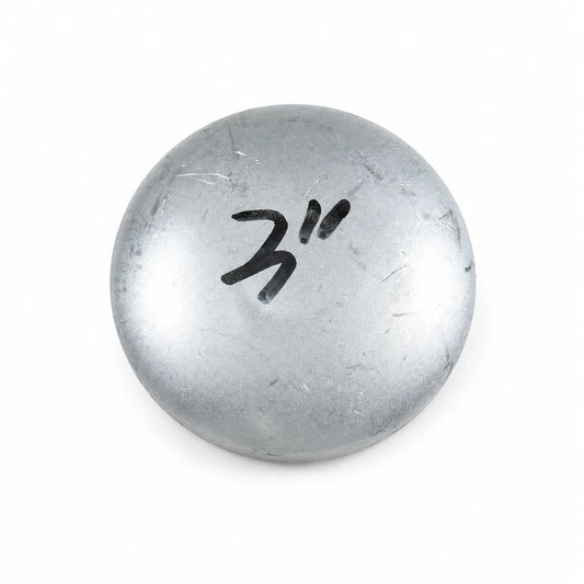 3 inch flat round pre-galvanized steel fence post cap top view