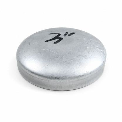 3 inch flat round pre-galvanized steel fence post cap side profile