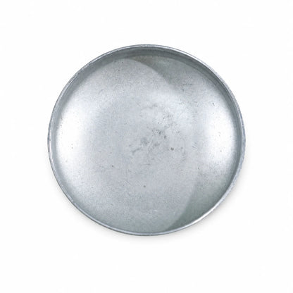 3 inch flat round pre-galvanized steel fence post cap underside fit view
