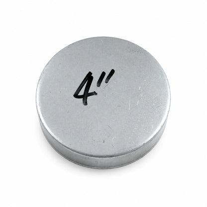 4 inch flat round pre-galvanized steel fence post cap top view