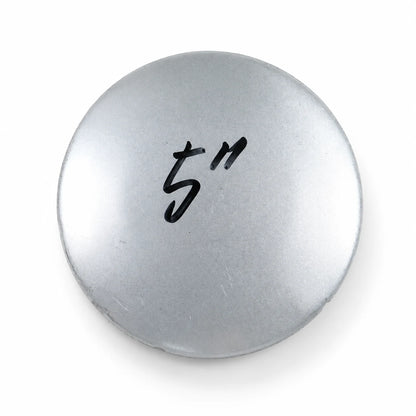 5 inch flat round pre-galvanized steel fence post cap top view