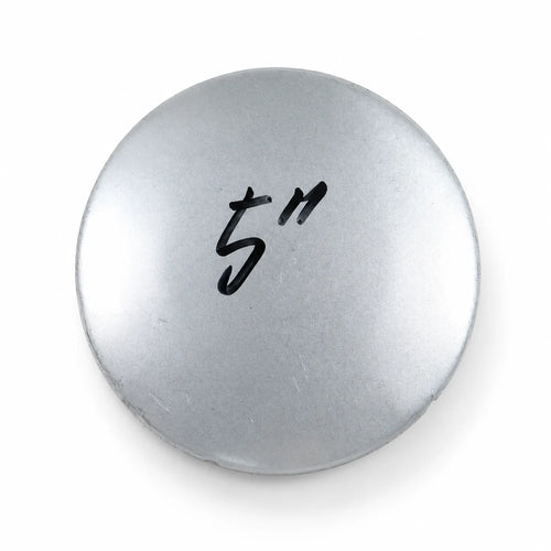 5 inch flat round pre-galvanized steel fence post cap top view