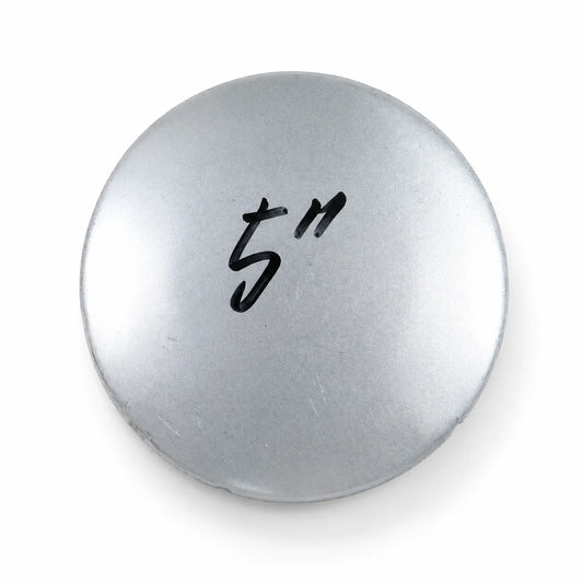 5 inch flat round pre-galvanized steel fence post cap top view