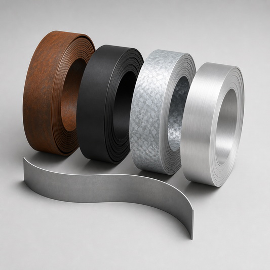 Flexible metal landscape edging rolls in corten black galvanized and aluminum finishes