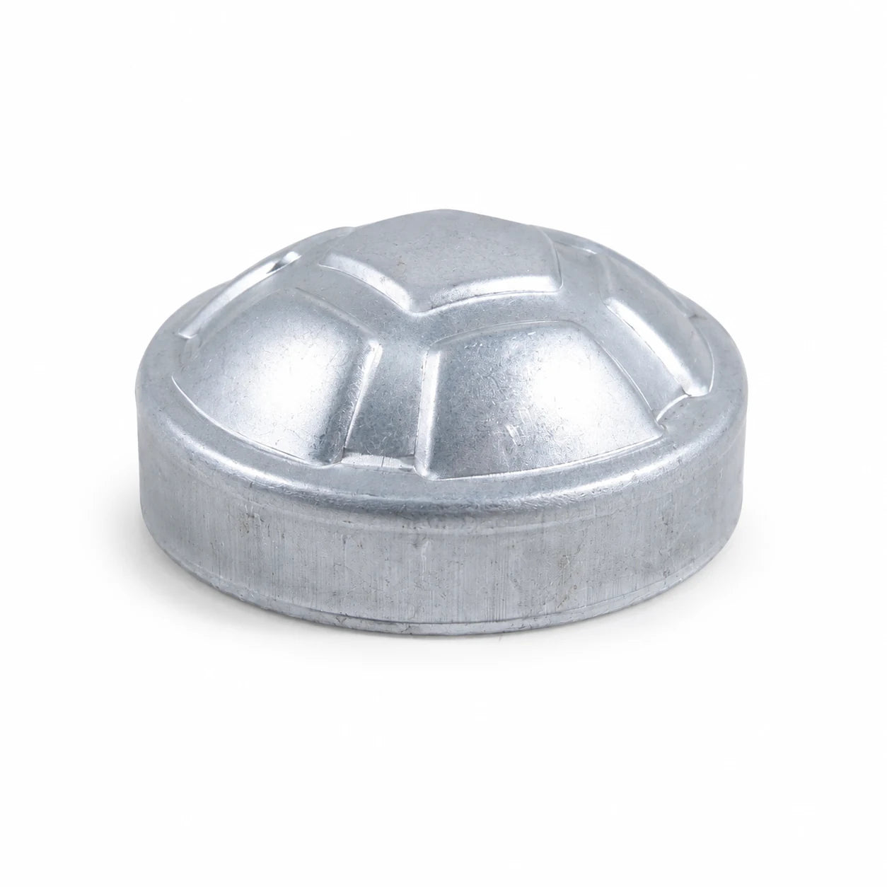 3" Heavy-Duty Decorative Soccer Pattern Round Dome Pre-Galvanized Steel Fence Post Cap - product image 2