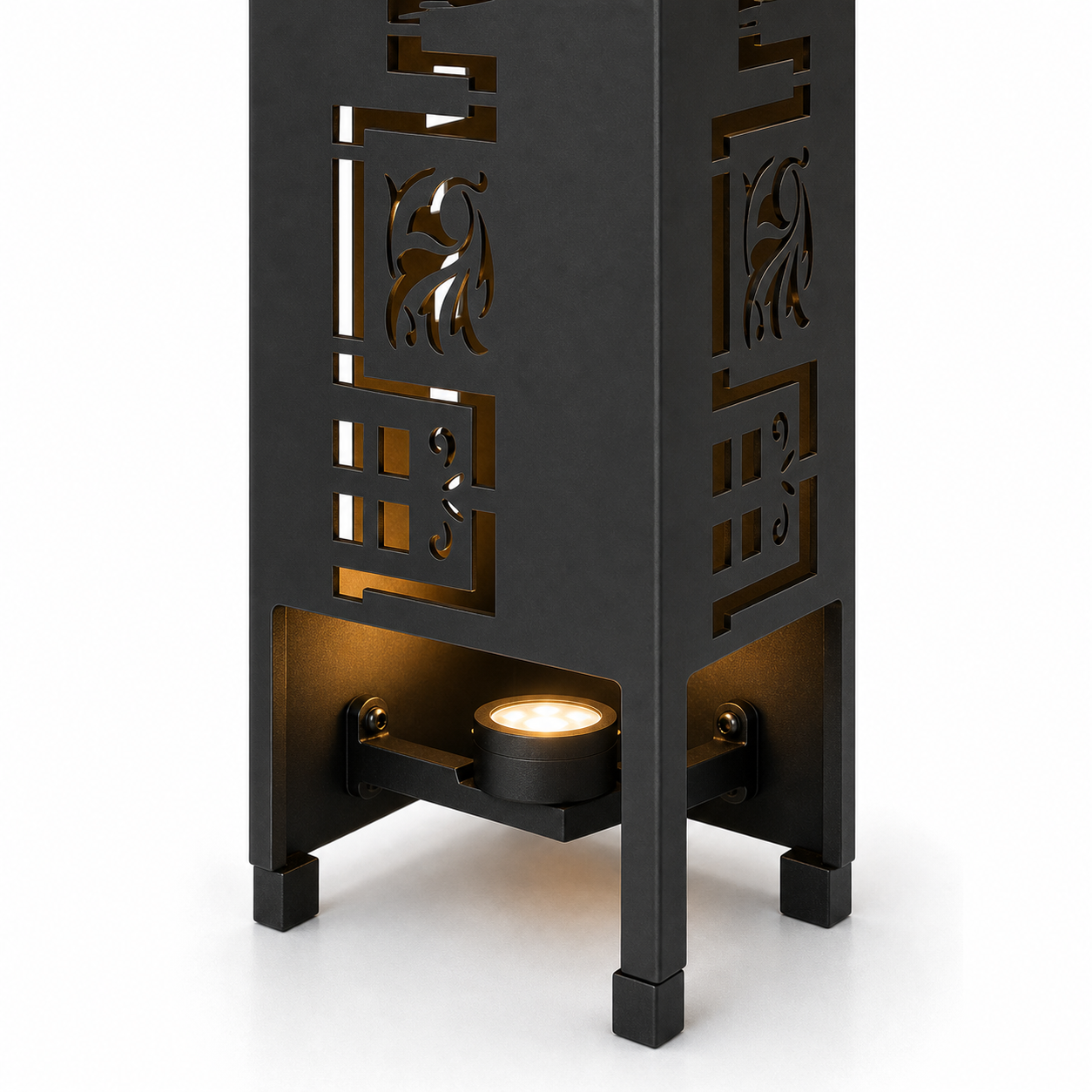 Design 002 bottom light bracket detail for metal garden light tower