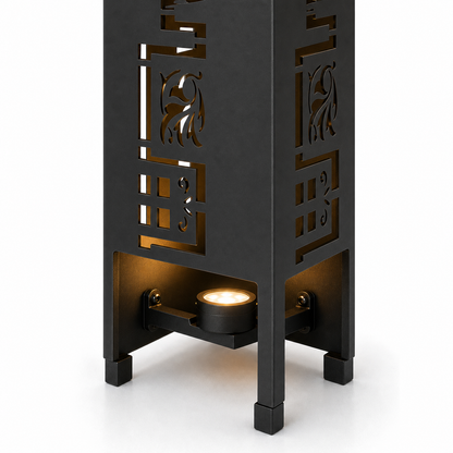 Design 002 bottom light bracket detail for metal garden light tower