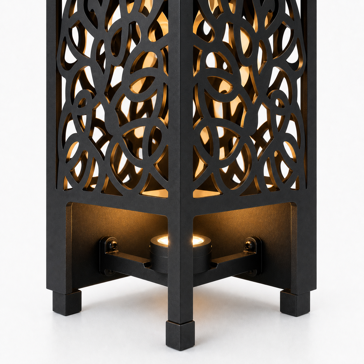 Design 102 bottom light bracket detail for metal garden light tower