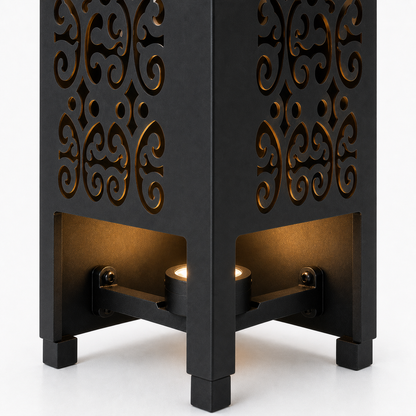 Design 105 bottom light bracket detail for metal garden light tower