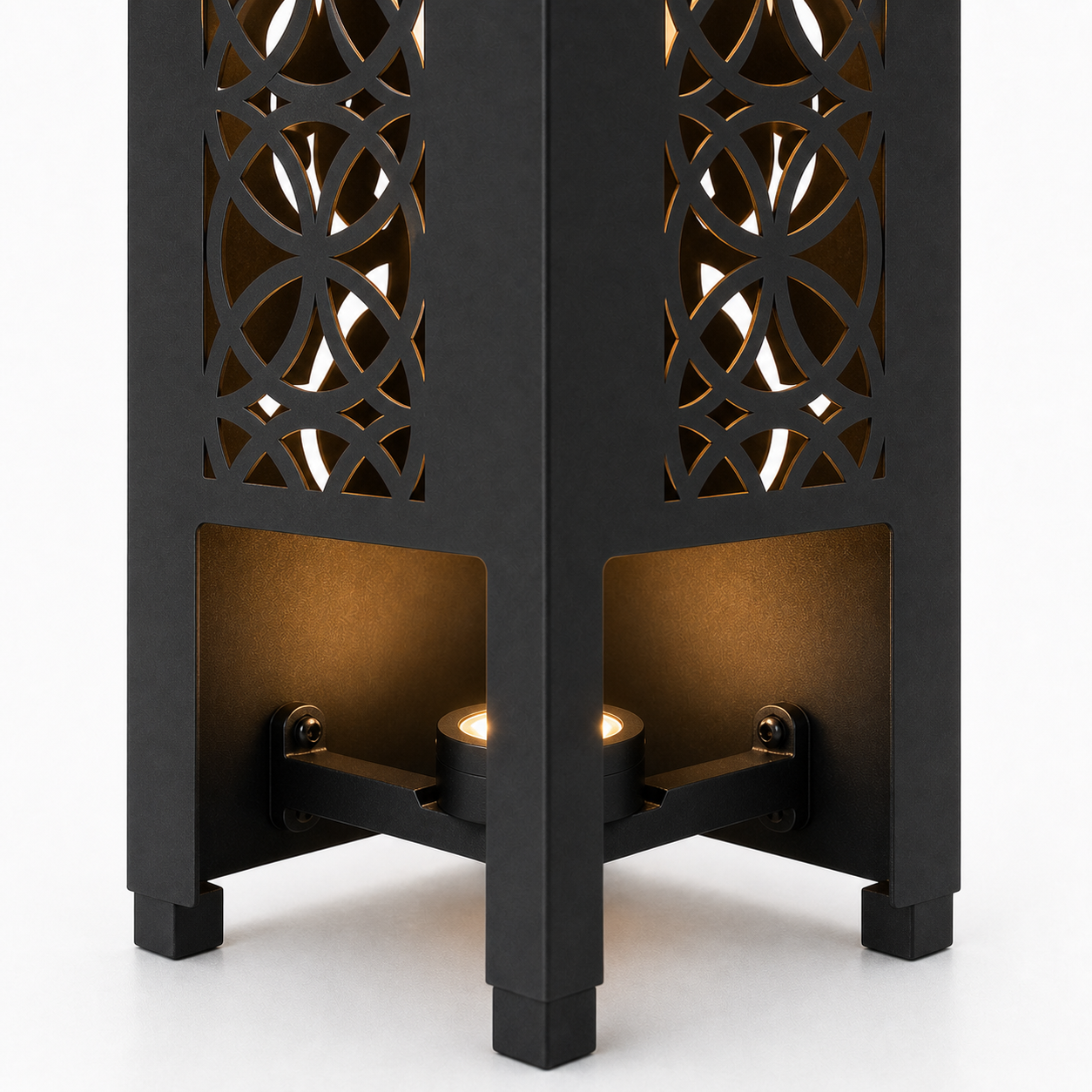 Design 107 bottom light bracket detail for metal garden light tower