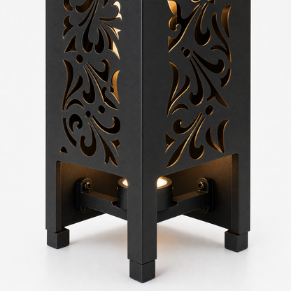 Design 108 bottom light bracket detail for metal garden light tower