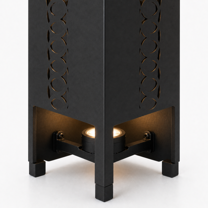Design 109 bottom light bracket detail for metal garden light tower