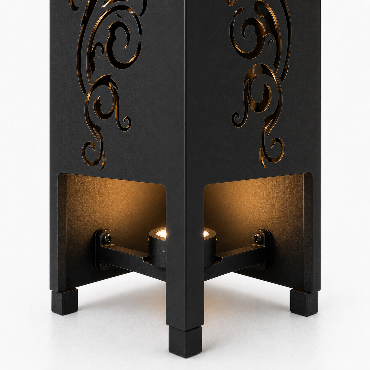 Design 113 bottom light bracket detail for metal garden light tower