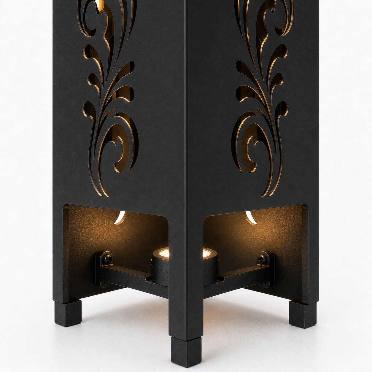 Design 117 bottom light bracket detail for metal garden light tower