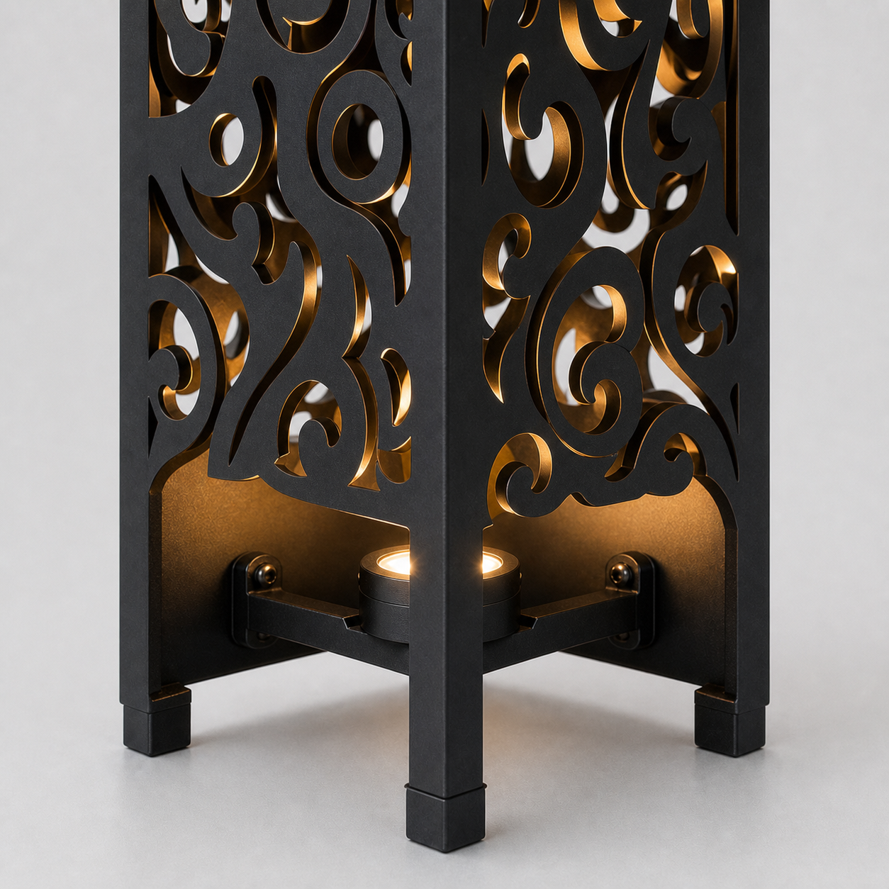 Design 120 bottom light bracket detail for metal garden light tower