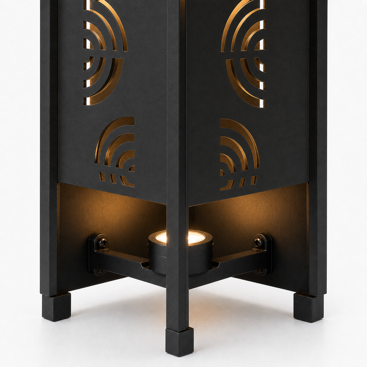 Design 121 bottom light bracket detail for metal garden light tower