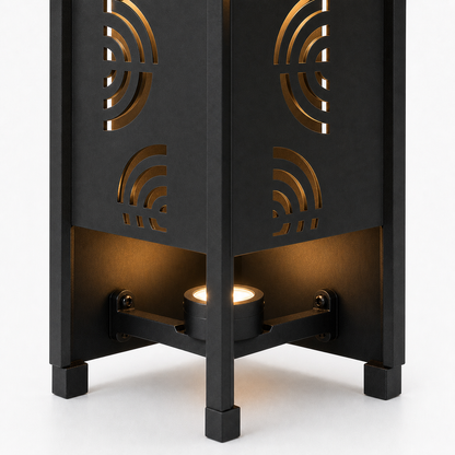 Design 121 bottom light bracket detail for metal garden light tower