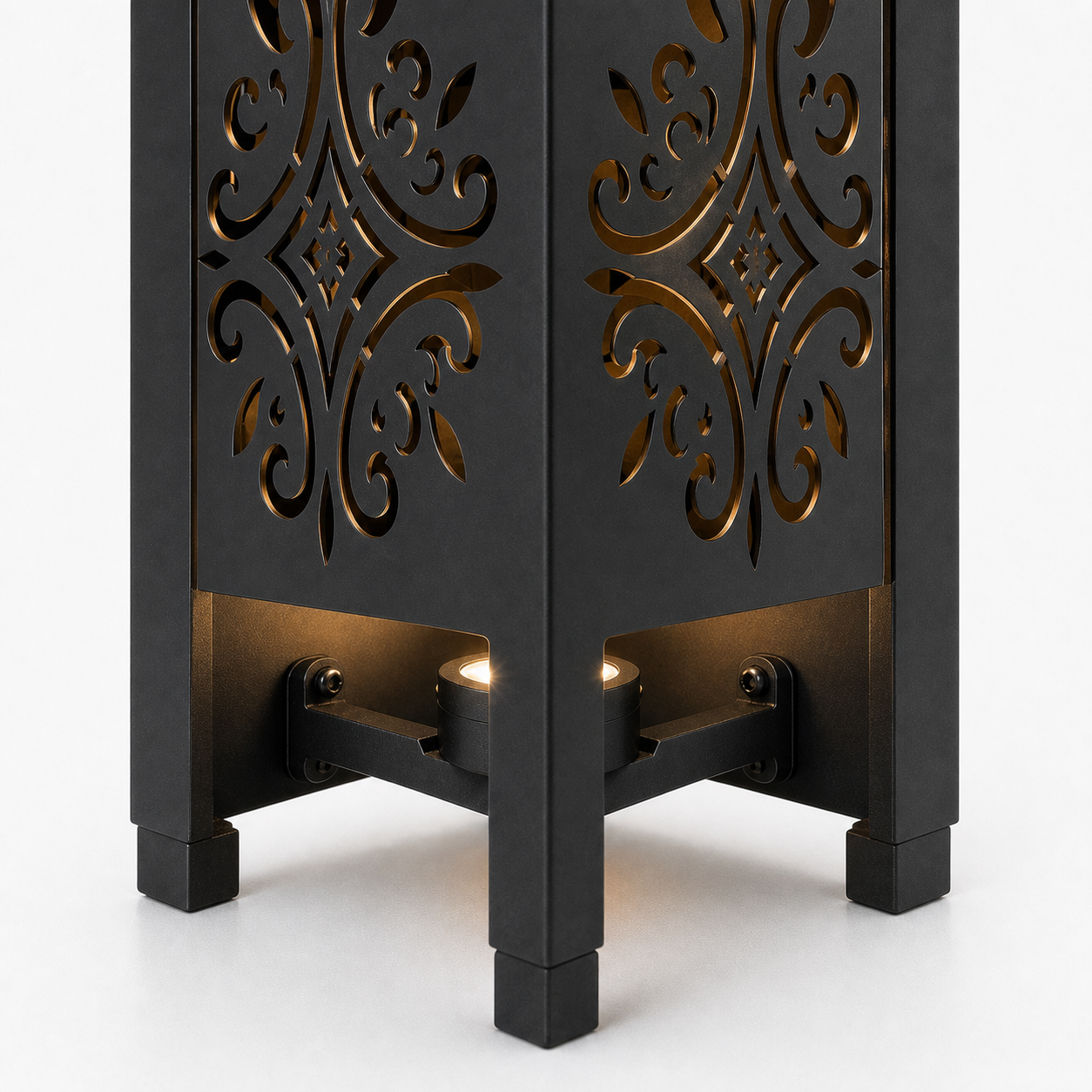 Design 122 bottom light bracket detail for metal garden light tower