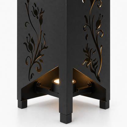 Design 123 bottom light bracket detail for metal garden light tower