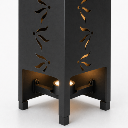 Design 124 bottom light bracket detail for metal garden light tower