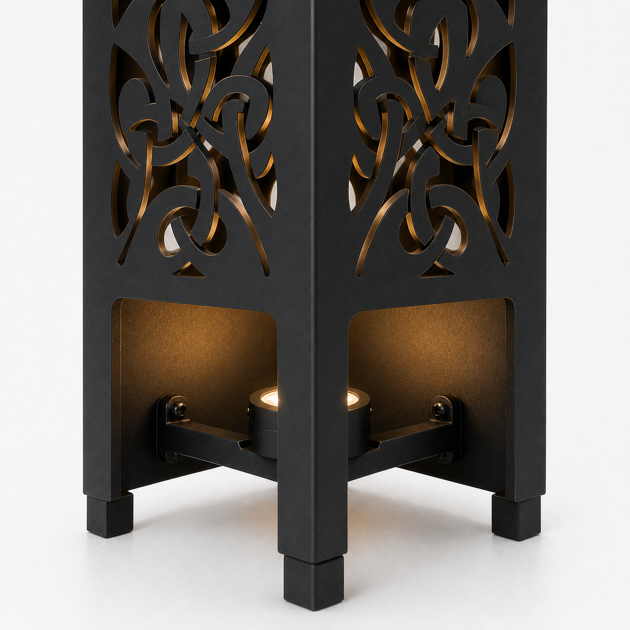 Design 127 bottom light bracket detail for metal garden light tower