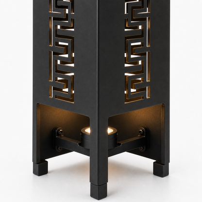Design 128 bottom light bracket detail for metal garden light tower