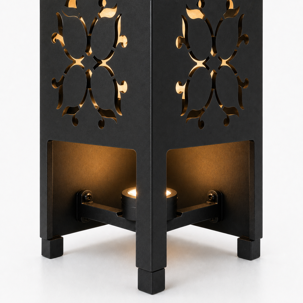 Design 130 bottom light bracket detail for metal garden light tower