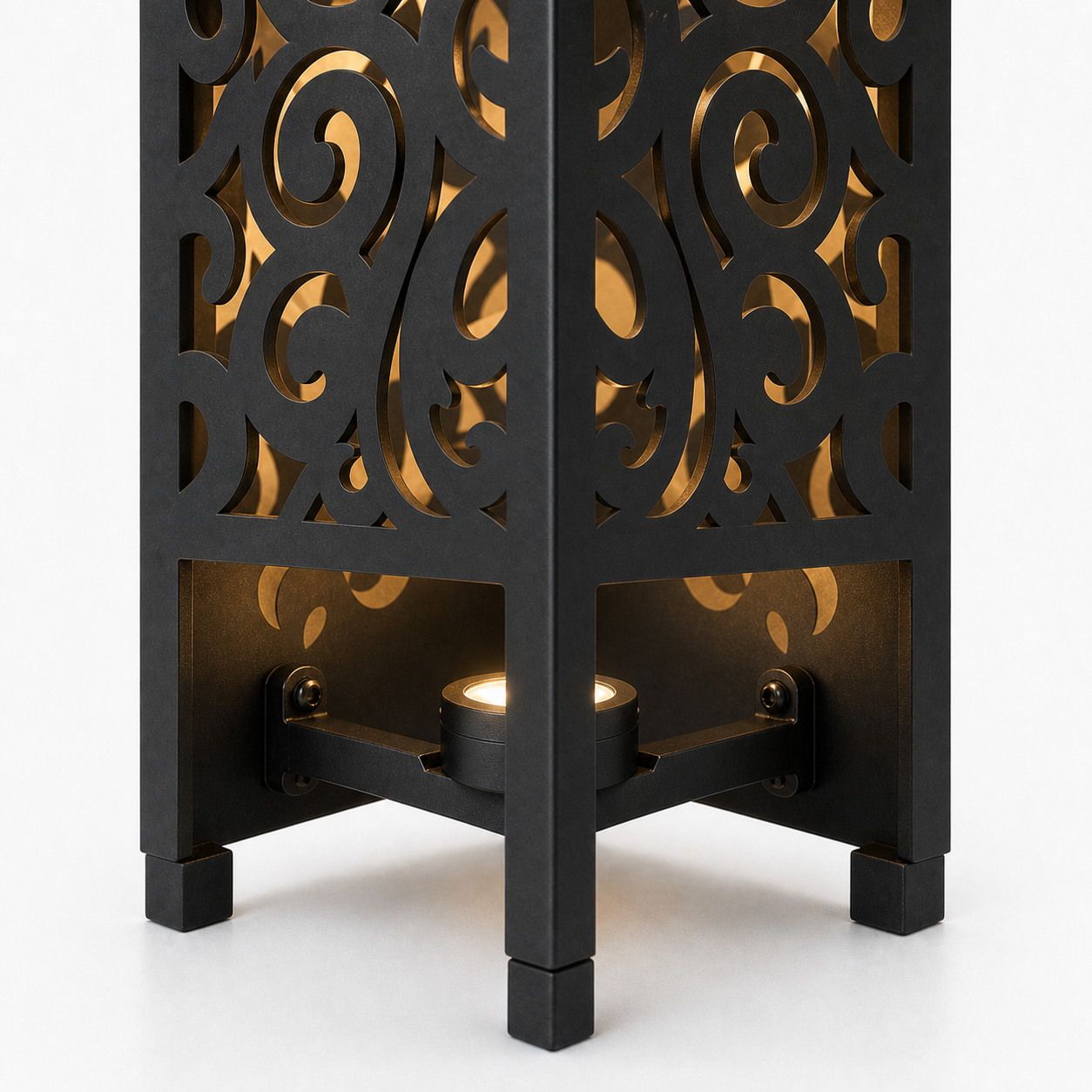 Design 132 bottom light bracket detail for metal garden light tower